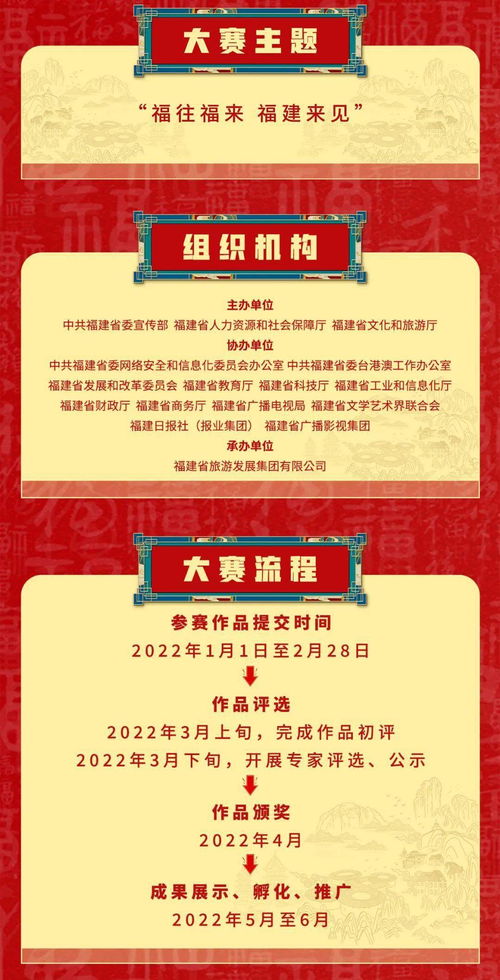 福見創意·文化生輝——2022福建“福”文化創意設計大賽暨文化藝術交流活動策劃